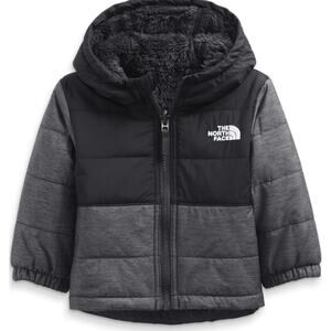 The North Face Asphalt Grey Heather Infant Reversible  Hooded Jacket Size 6-12 M